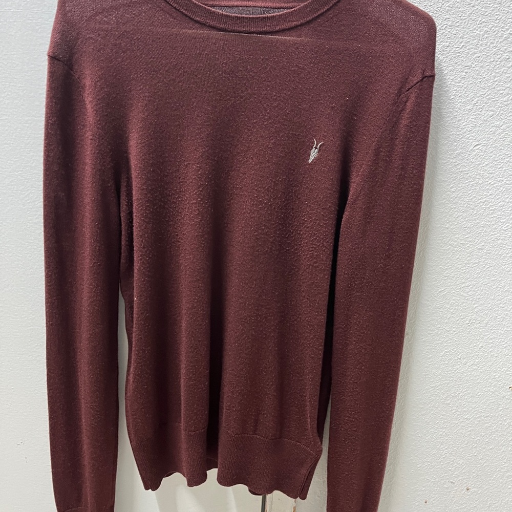 AllSaints Burgundy Sweater